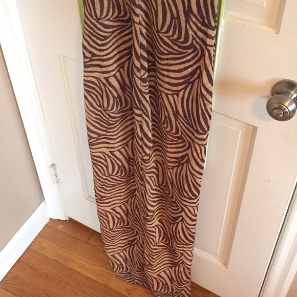 CACHE Floor Length Formal Prom Gold & Brown Dress - Picture 7 of 7